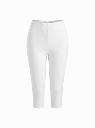 Low Rise High Stretch Split Knee Length Capri Leggings
