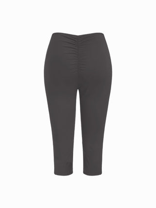 Low Rise High Stretch Split Knee Length Capri Leggings