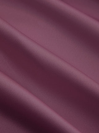 Satin Cowl Neck Solid Ruffle Hem Maxi Dress