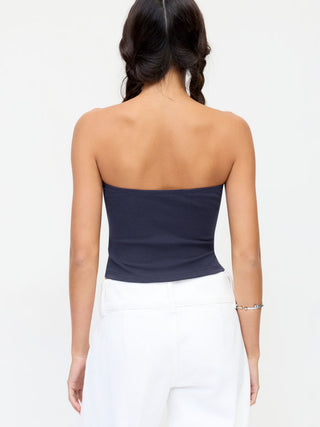 Cotton-blend Dog Graphic Bandeau Top