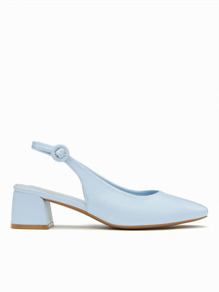 SQUARE TOE DISTRESSED CHUNKY HEELS
