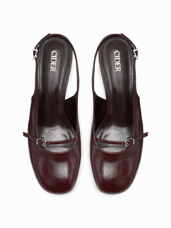 BUCKLE SLINGBACK CHUNKY HEELS