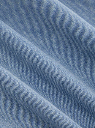 Denim High Rise Washed Metal Detail Wide Leg Jumpsuit