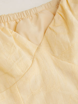 Cotton Sweetheart Neck Puff Sleeve Flared Midi Dress