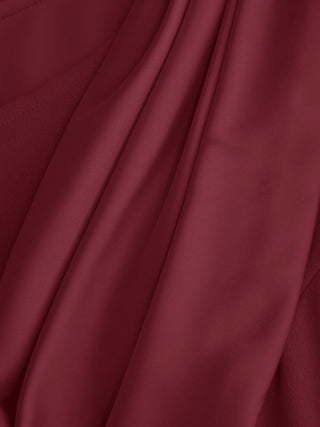 Boat Neck Bell Sleeve Draped Knotted Flared Maxi Dress