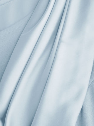 Boat Neck Bell Sleeve Draped Knotted Flared Maxi Dress
