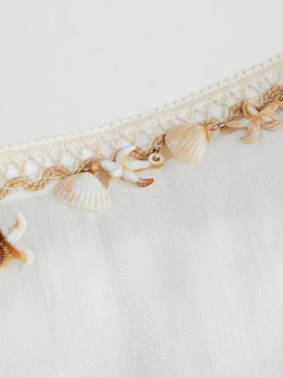 Seashell Detail Tiered Ruffled Cami Blouse