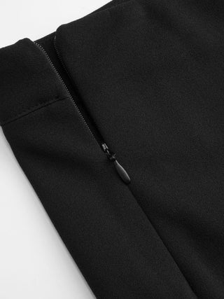 Low Rise Ruffle Hem Capri Pants