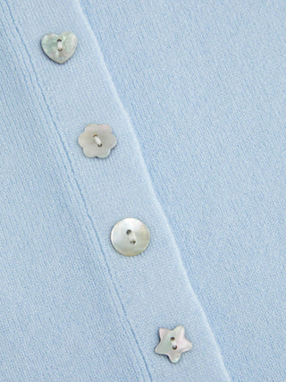 Knit Round Neck Button Front Top