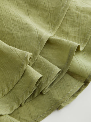 Low-Rise Ruched Skirt with Shell Detail