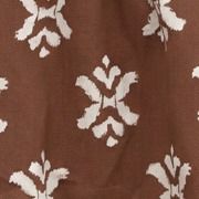Linen-blend Aztec Graphic V-neck Halter Braided Peplum Hem Cami Blouse
