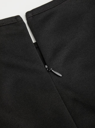 Boat Neck Metal Detail Mid Rise Wide Leg Jumpsuit With Belt