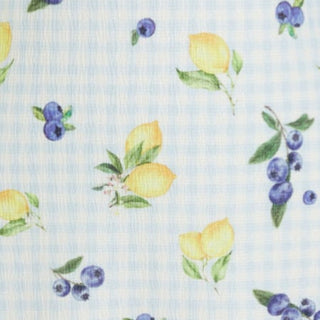 Fruit Gingham V-neck Bowknot A-line Mini Dress