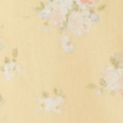 Cotton-blend Floral Sweetheart Neck Ruched Flared Midi Dress