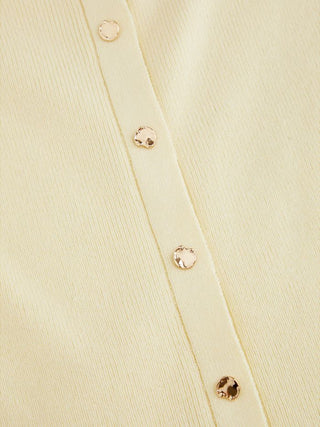 Knit Boat Neck Colorblock Ruffled Hem Metal Button Vest