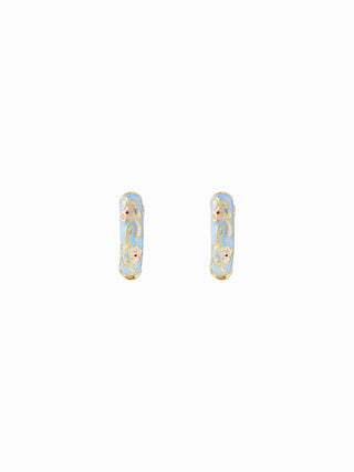 FLOWER HOOP EARRINGS