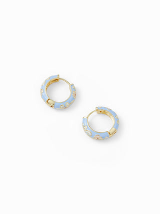 FLOWER HOOP EARRINGS