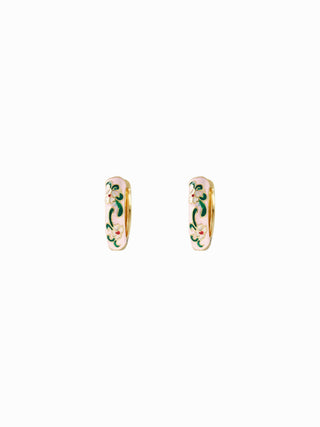 FLOWER HOOP EARRINGS