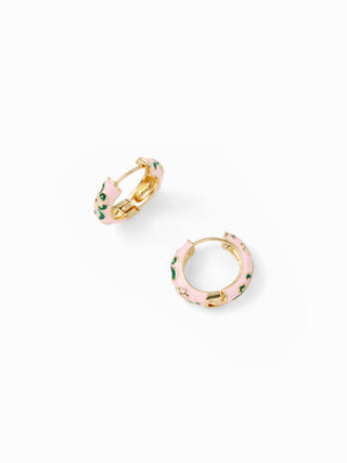 FLOWER HOOP EARRINGS