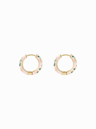 FLOWER HOOP EARRINGS