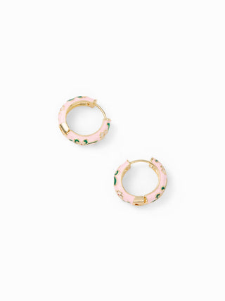 FLOWER HOOP EARRINGS