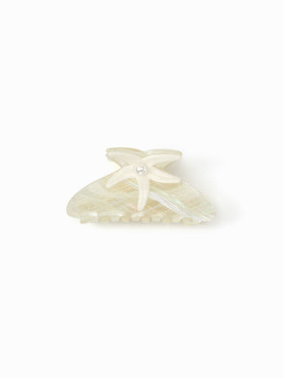 STARFISH & FAUX PEARL HAIR CLAW