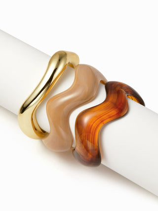 3PCS WAVE RESIN BRACELET SET