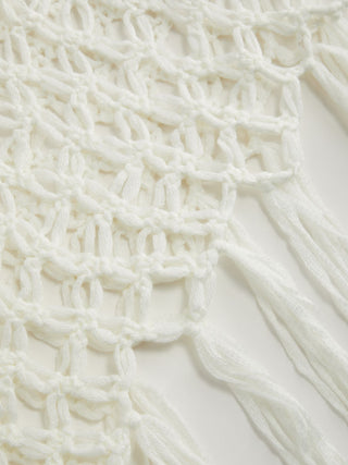 Crochet Side Tie Cover Up with Tassels