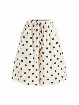 Cotton Mid Rise Drawstring Oversized Bermuda Shorts