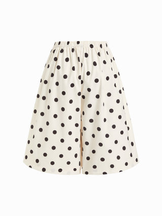 Cotton Mid Rise Drawstring Oversized Bermuda Shorts