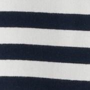 Cotton-blend Striped Contrasting Binding Fish Graphic Embroidery Oversized Tee