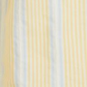 Cotton-blend Striped Sweetheart Neck Lace Trim Backless Flared Mini Dress