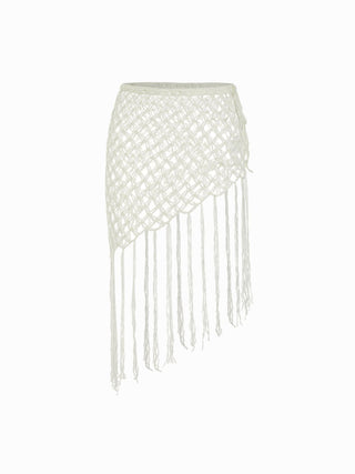 Crochet Side Tie Cover Up with Tassels