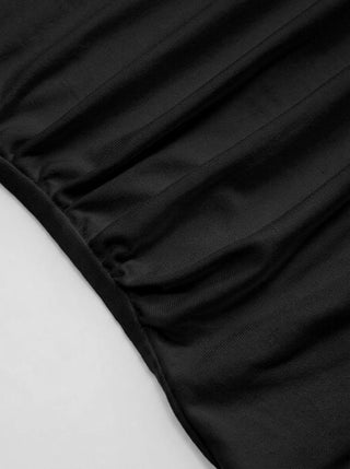 Modal-blend Boat Neck Short Sleeve Cut Out Ruched Top