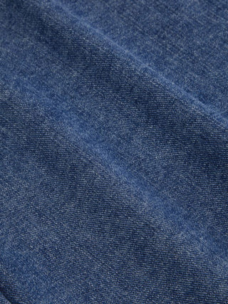 Denim Mid Waist Split Mini Skort