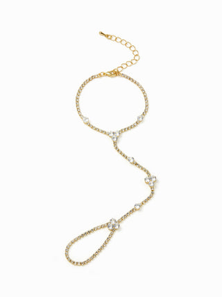 RHINESTONE HAND CHAIN BRACELET