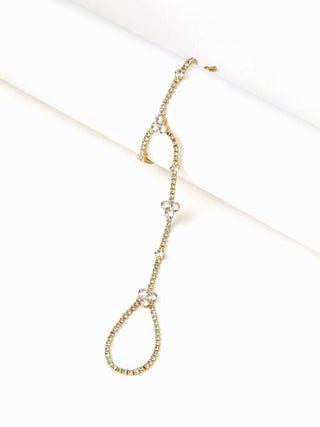 RHINESTONE HAND CHAIN BRACELET