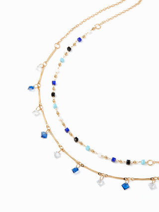RHINESTONE LAYERED NECKLACE