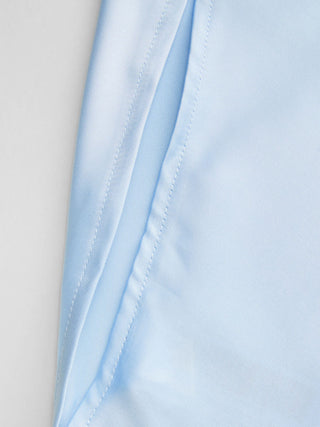 Satin Asymmetrical Neck Short Sleeve Cape Blouse