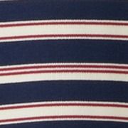 Stripe Dog Graphic Middle Sleeve Oversized Tee