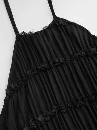 Chiffon Halter Neckline Sleeveless Ruched Straight Maxi Dress