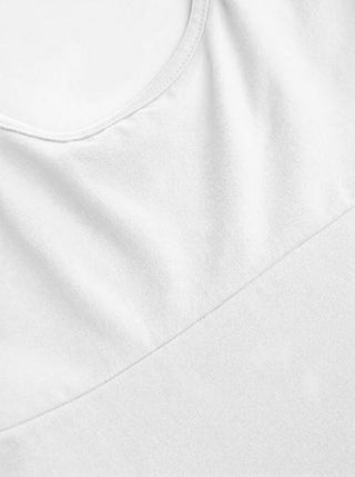 Cotton-blend Square Neck Babydoll Tie-Shoulder Flared Crop Top