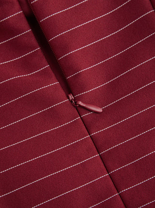Sweetheart Neck Striped High Rise A-line Mini Dress