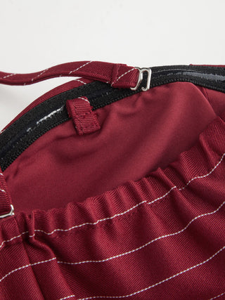 Sweetheart Neck Striped High Rise A-line Mini Dress