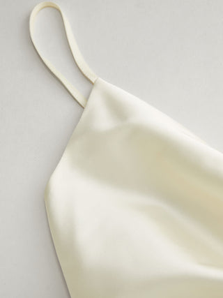 Sheer Boat Neck Cape Top & Satin High Rise Mini Dress Set