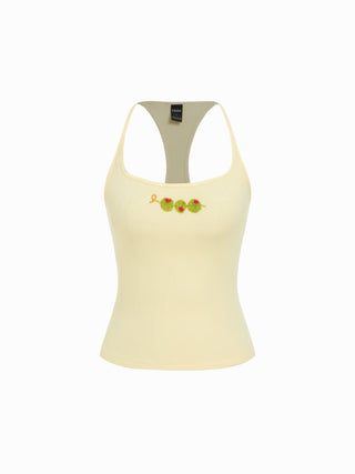 Beaded Embroidery Crop Cami Top