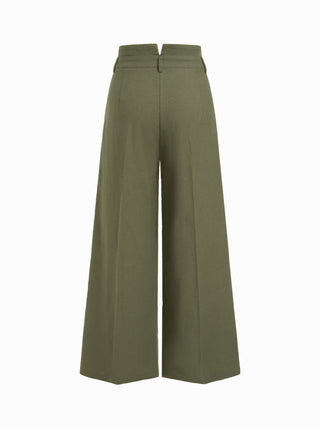 High Rise Linen Trousers