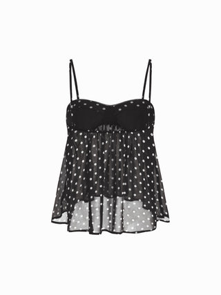 Square Neck Leopard Bowknot Cami Top
