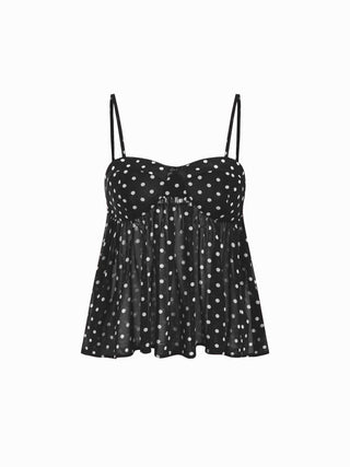 Square Neck Leopard Bowknot Cami Top