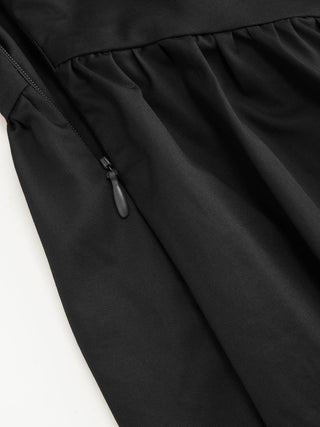 Cotton Scoop Neckline A-line Midi Dress